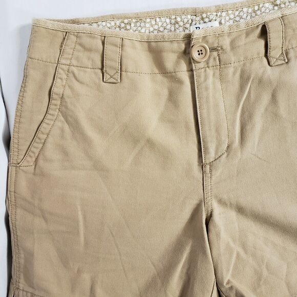 G.H. Bass & Co Womens Khaki Shorts Size 6 Solid Corduroy Cotton Pocket - Picture 3 of 6